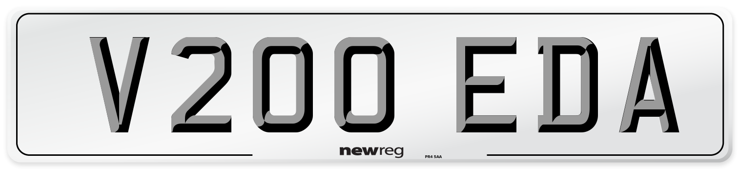 V200 EDA Number Plate from New Reg